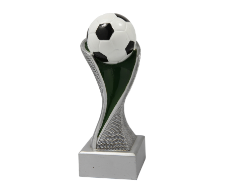 Fußball Pokal FG401 - Silber Mehrfarbig / 30 cm