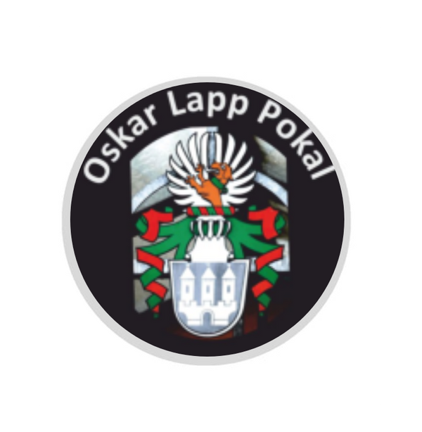 Glas Pokal 8805 blau Schild & Emblem - Silber Blau / 20 cm