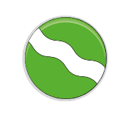 Glas Ständer W19x Schild & Emblem - 17.5 cm / Auswahl Weiß