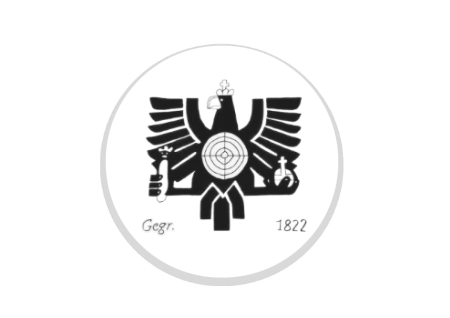 Glas Ständer W19x Schild & Emblem - 21.5 cm / Auswahl Weiß