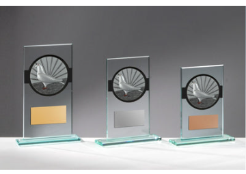 Glas Pokal Taube FG026 - Transparent Schwarz / 19 cn