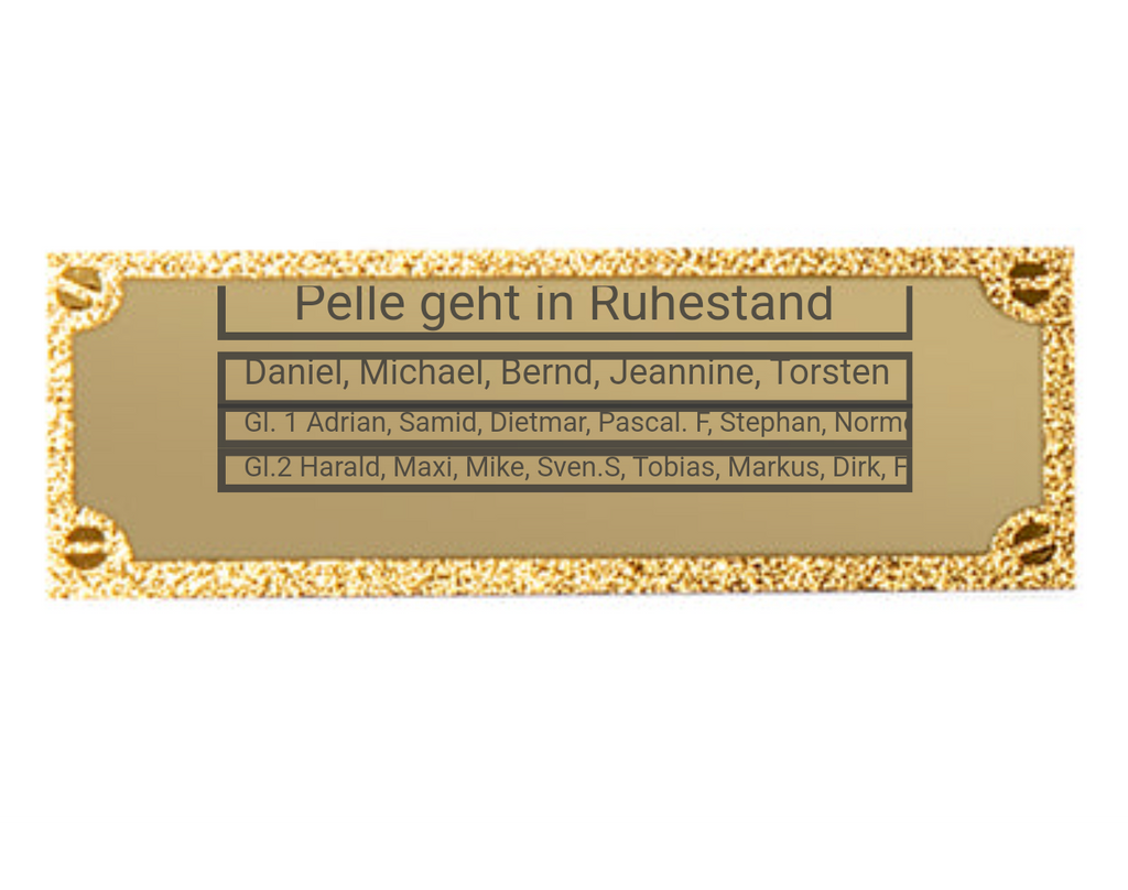 Gravurschild edel in Gold - Gold / 62 x 25 mm