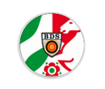 Glas Pokal 8805 blau Schild & Emblem - Silber Blau / 20 cm