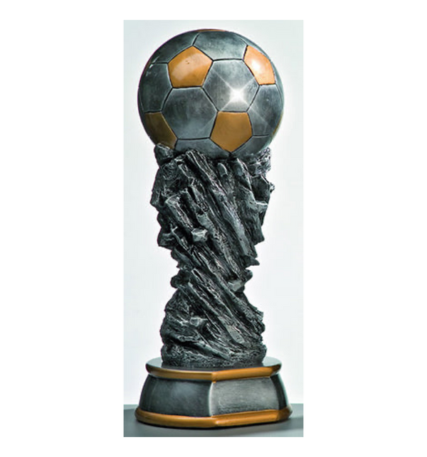 Fußball Pokal 3735x - Silber Gold / 45 cm