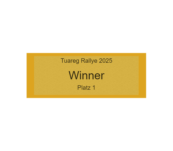 Gravurschild Gold selbstklebend - Gold / 80 x 30 mm