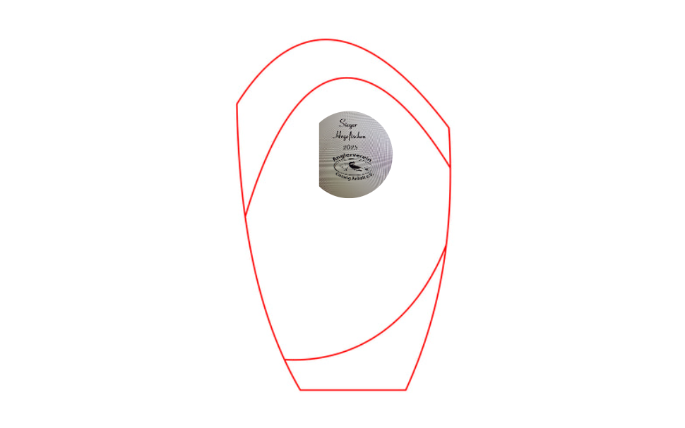 Glas Pokal Rot W55-L - Rot/Transparent / 20.5 cm