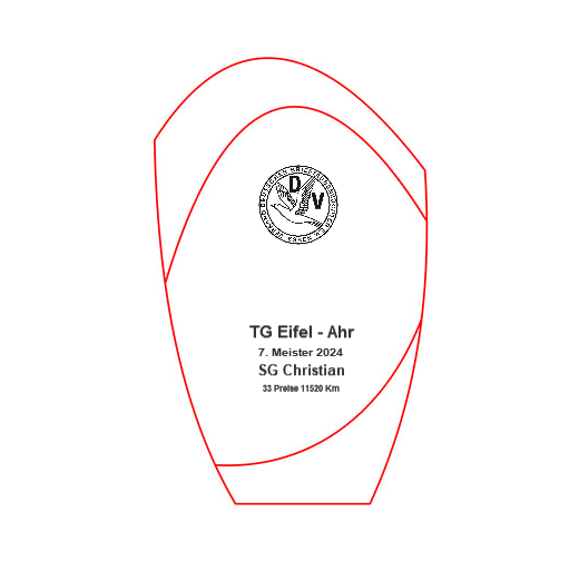 Glaspokal W55 rot - Rot/Transparent / 16.5 cm