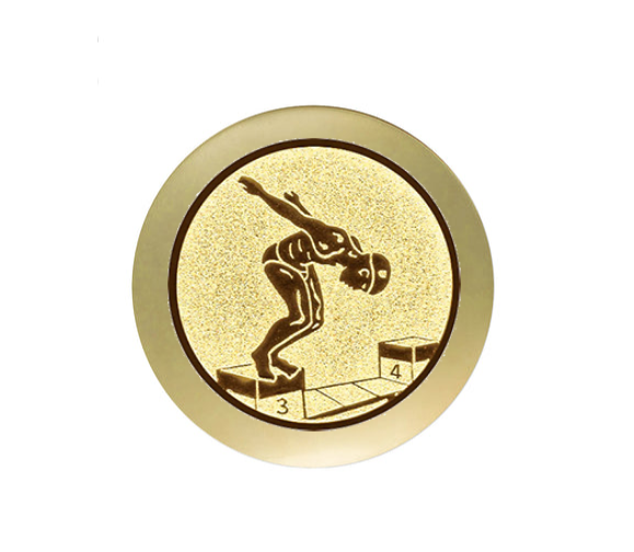 Glastrophäe 136-4 Schild & Emblem - 18 cm / Blau