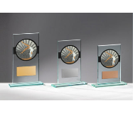 Glas Pokal Turnen Frauen FG050 - Transparent Schwarz / 15 cm