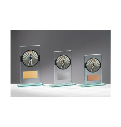 Glas Pokal Bogenschießen - 19 cm / Transparent Schwarz