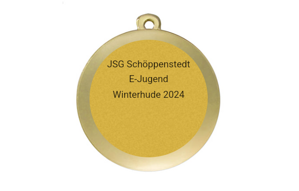 Medaille Fußball D112A Ø 50mm - Gold / 50 mm