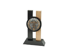 Holz Pokal Nearest the Pin FG052 - 19 cm / Schwarz Braun