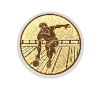 Glas Pokal 8805 blau Schild & Emblem - Silber Blau / 20 cm