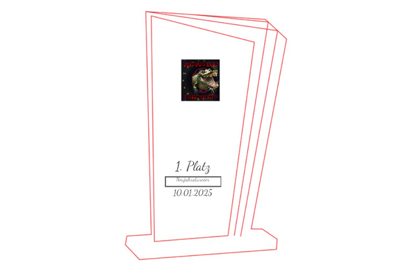 Glas Pokal 172-4 Lasergravur - 23 cm Gold / Laser-Gravur