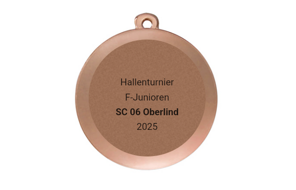 Medaille Fußball D112A Ø 50mm - Bronze / 50 mm