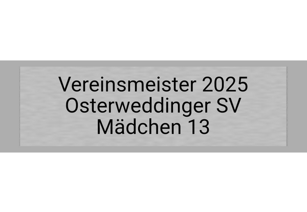 Gravurschild Silber selbstklebend - Silber / 50 x 15 mm