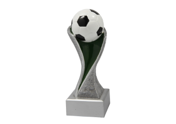 Fußball Pokal FG401 - Silber Mehrfarbig / 17 cm