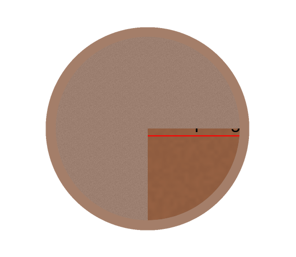 Gravurronde Bronze selbstklebend - Bronze / 50 mm
