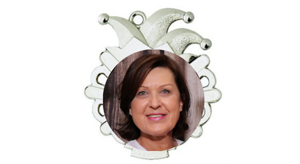 Karnevals Medaille D54-S - Silber / 50x56x2mm