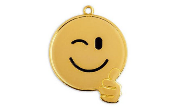 Medaille Funny Ø 50 mm - 50 mm / Gold