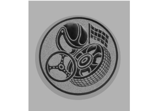 Glastrophäe 136-3 Schild & Emblem - 20 cm / Blau Spiegelglas