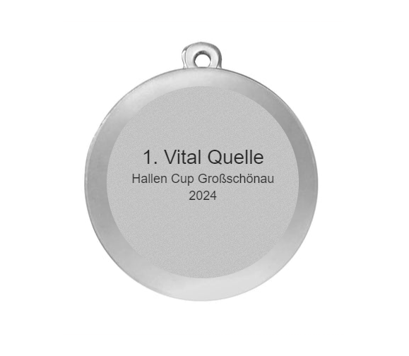 Medaille Fußball D101 - Silber / 59x39 mm
