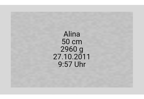 Zinn Geburtsteller Z1162 - Rein Zinn / 23 cm