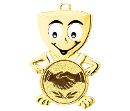 Kindermedaille Kid - Gold / 62x32x3 mm