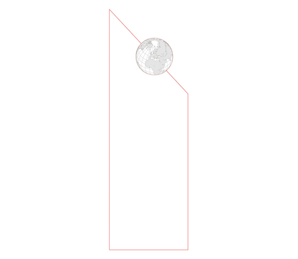 Globe Exellence Award 7956 - Laser-Gravur / Klar / Blau / 21 cm