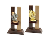 Holz Trophäe Mikrofon FX025/P025 - Auswahl Gold / 23 cm