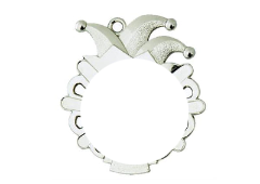 Karnevals Medaille D54-S - Silber / 50x56x2mm