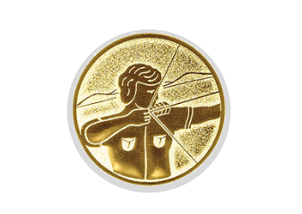 Glastrophäe 136-4 Schild & Emblem - 13 cm / Blau