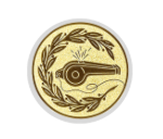 Glastrophäe 136-1 Schild & Emblem - Blau Spiegelglas / 18 cm