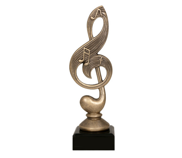 Pokal Figur Notenschlüssel RTY3859C - Gold / 17.5 cm