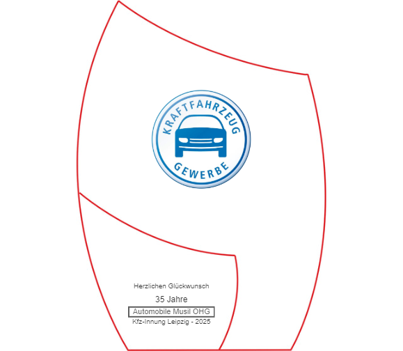 Glas Pokal Blau 8808-L - Transparent Blau / 20.5 cm / Laser-Gravur