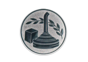 Glas Ständer W19x Schild & Emblem - 21.5 cm / Auswahl Weiß