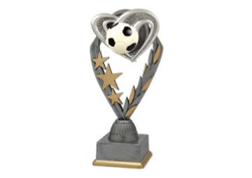 Fussball Pokal PFS_003 - 19.5 cm / Silber Mehrfarbig