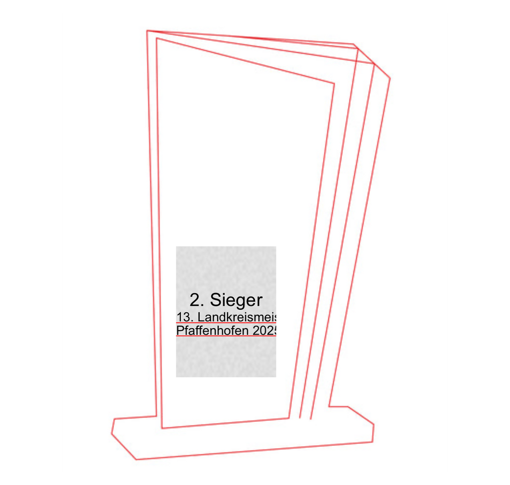 Glas Pokal 172-4 Lasergravur - 21 cm Silber / Laser-Gravur