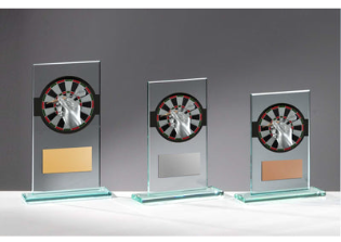 Glas Pokal Dart FG011 - 19 cm / Transparent Schwarz
