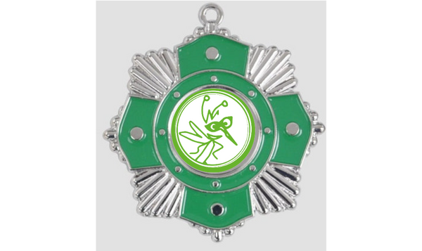 Medaille 9289 Ø 65mm - silber grün / 65 mm