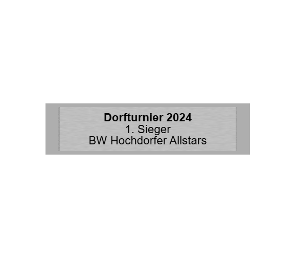 Gravurschild Silber selbstklebend - Silber / 60 x 15 mm