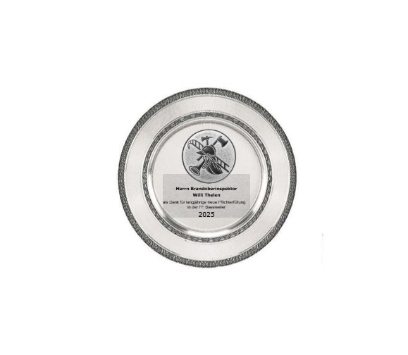 Zinnteller Dekor Klassik 143X - Silber / 24 cm