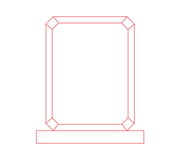 Acrylic Frame Award 74008 - Farbdruck / Klar / 20x13.5 cm