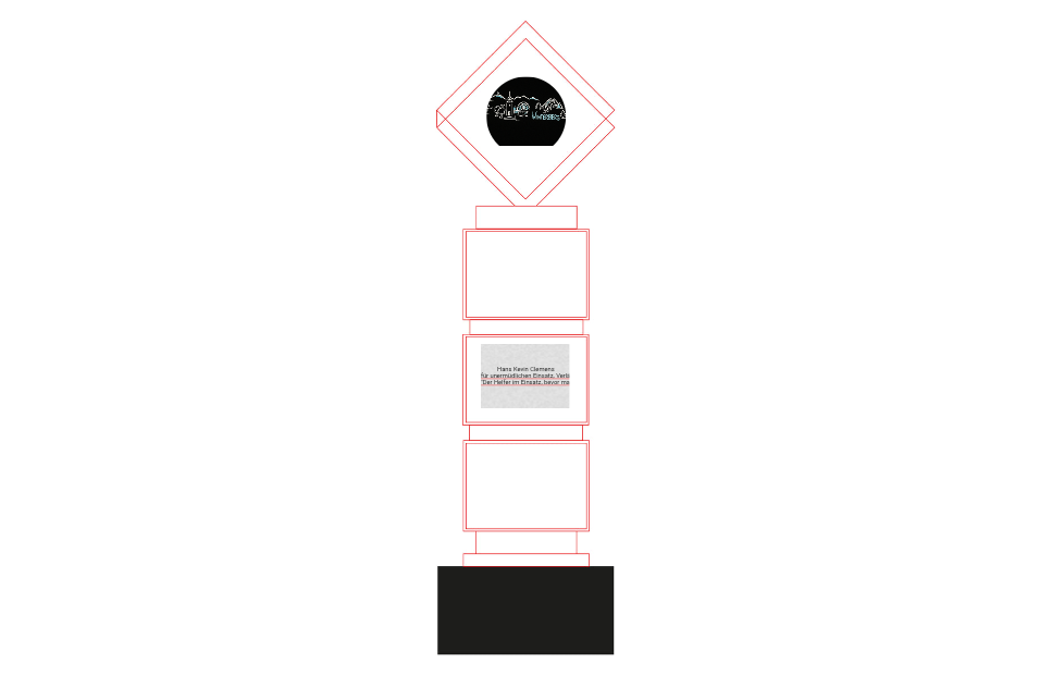 Cube Tower 7969 - Klar / 25 cm / Laser-Gravur