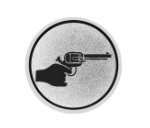 Glas Ständer W19x Schild & Emblem - 21.5 cm / Auswahl Blau