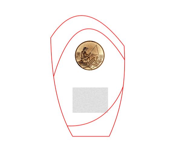 Glas Pokal Rot W55-L - Rot/Transparent / 18.5 cm