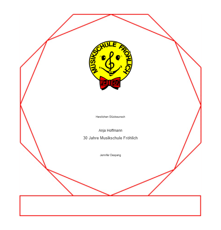 Glas Pokal 6508-L - 20 cm / Transparent / Laser-Gravur