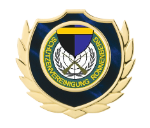 Holztafel Wappen H7 Schild & Emblem - Blau / Braun / Gold / 200x255 mm