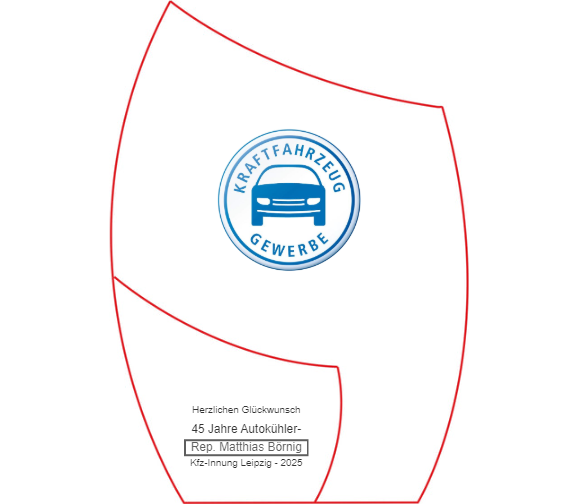 Glas Pokal Blau 8808-L - Transparent Blau / 20.5 cm / Laser-Gravur