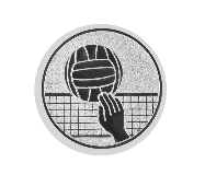 Glas Pokal 8805 blau Schild & Emblem - Silber Blau / 18 cm